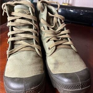 Palladium Pampa Hi Men's Green Canvas Lace-Up High-Top Boots